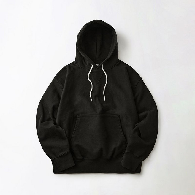 아웃스탠딩 REVERSE HEAVY HOOD SWEAT_BLACK
