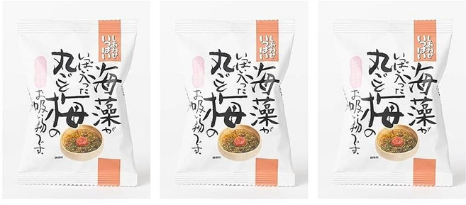 해초가 가득 들어간 통째로 매화의 흡입물입니다. 1식 코스모스 식품×3개 매화 된장국 수프 빠는 동결 건조 쉬운 손쉽게, 1개