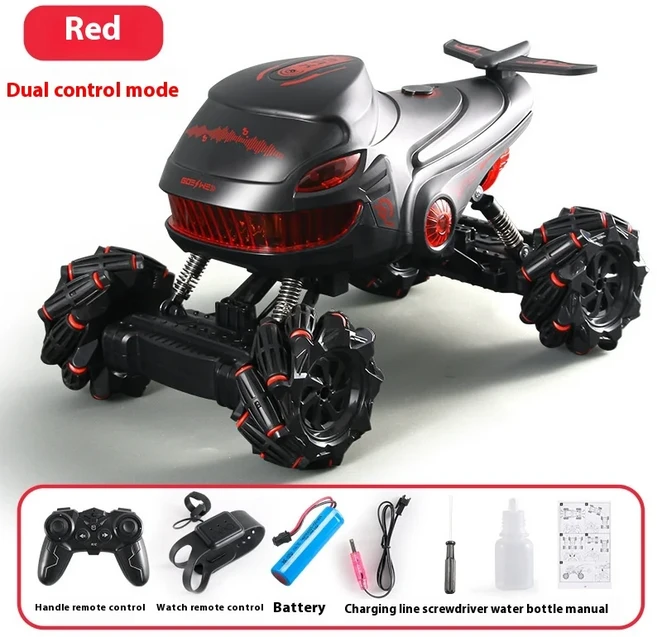 다중 지형 하이테크 원격 제어 자동차 감지 라이트 드리프트 경쟁 스프레이 스턴트 소년을위한 선물에 적응, 03 Dual control model