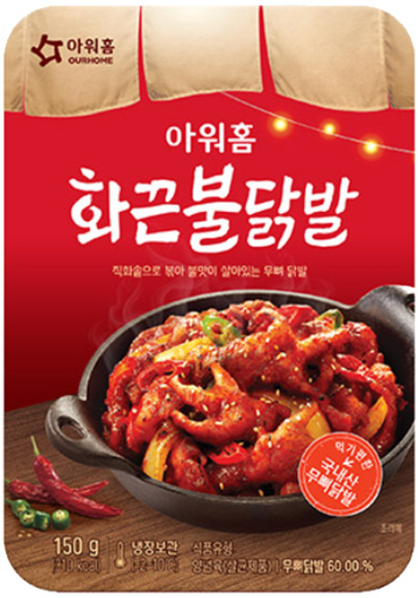 아워홈 신당동식 화끈불닭발, 1개, 150g