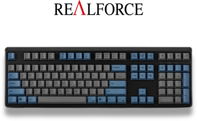 NEW 리얼포스 R4BT 풀사이즈 APC 그레이블루 토프레 무접점 키보드 MADE IN JAPAN, R4HBK1 (한글자판, 45g)