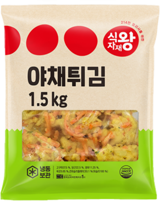 식자재왕 야채튀김 1.5kg, 3개