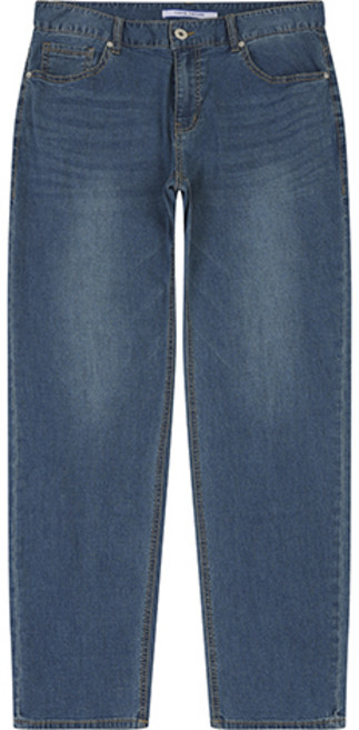 [잠뱅이] 남성 쿨맥스 캣워싱 루즈 테이퍼드 데님 팬츠 미디엄블루