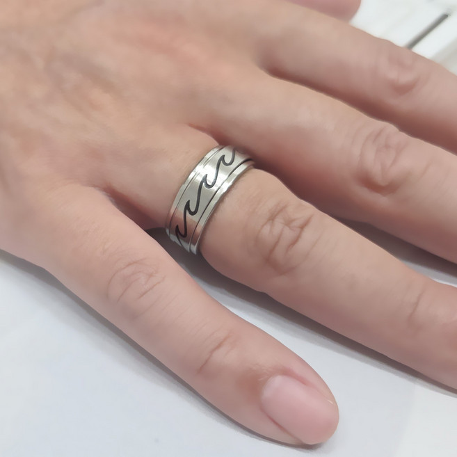 [골드러쉬] R216 반지 남녀공용 스틸반지 커플링 엔틱남자패션링