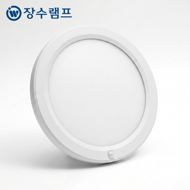 장수램프 LED 센서등 엣지 원형 10인치 20W 현관 베란다, 원형10인치(전구색), 1개