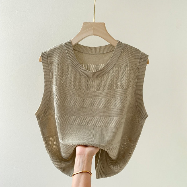 천하오 여름 얇은 여성 니트 조끼 베스트 L3196