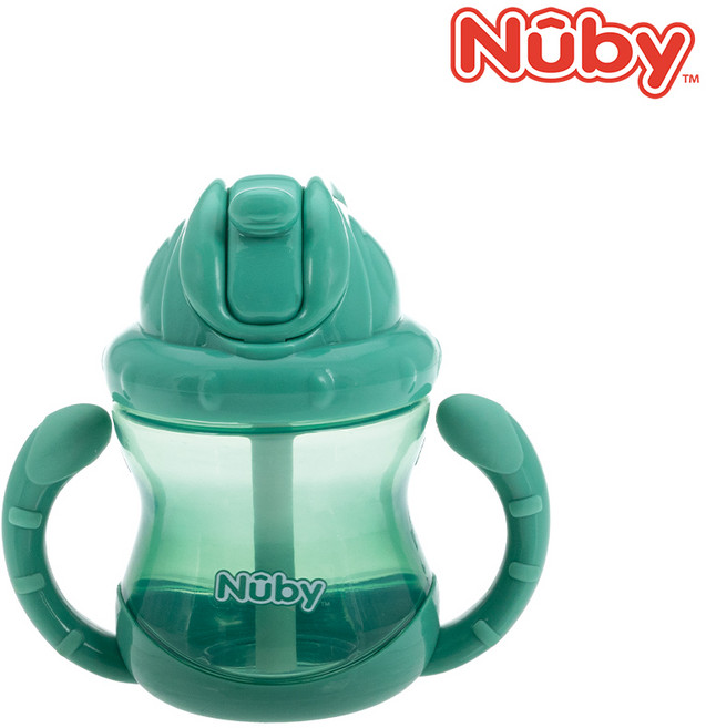 누비 무당벌레 빨대컵 240ml, 뉴트럴그린, 1개