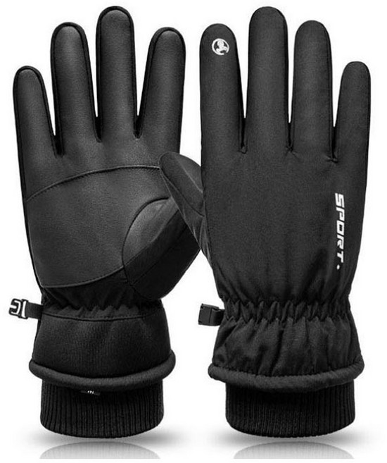 쓰리엠 시나브로 겨울 방한 장갑 스키 보드 캠핑, 블랙, 1개