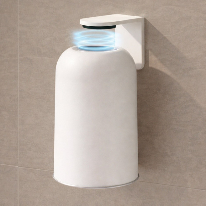 카로히포 무타공 스텐 304 자석 거꾸로 양치컵 걸이, 1개, 화이트