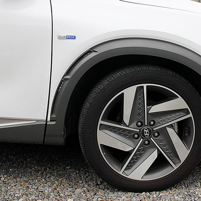 두두카 넥쏘 휀다 가니쉬 포인트 메탈 카본 몰딩 악세사리 호환, 휀다 사이드 몰딩 실버