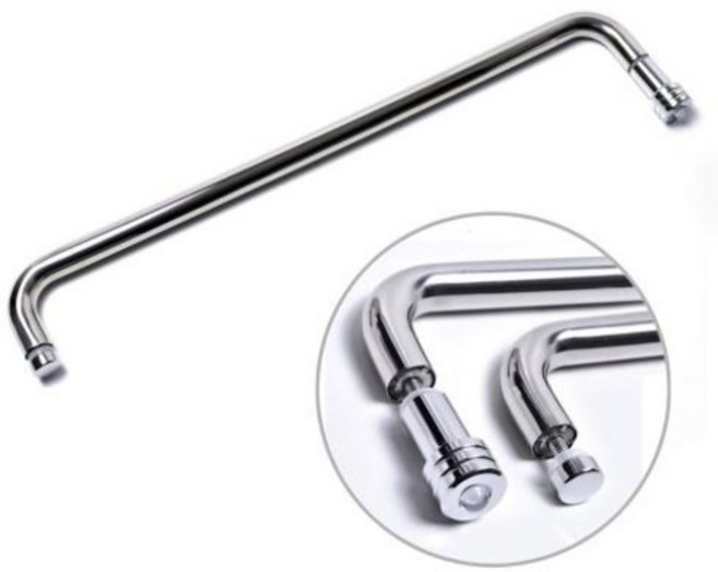 제이엠 일자샤워부스손잡이 타올바 욕실용 화장실 강화도어 욕실문, 1개