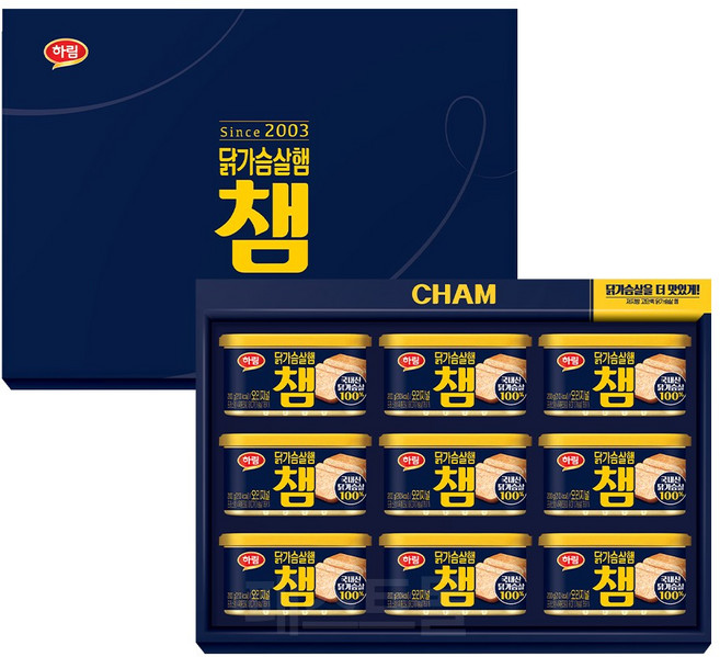 하림 닭가슴살 햄 챔 선물세트 오리지널 1호 1.8kg, 1세트