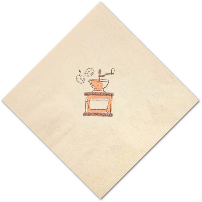 친환경 갈색 냅킨 3000장 _ 저렴한 가격 99% 항균기능 _ 100% 대나무 천연유래 원료 칵테일 냅킨, 1세트, 대나무 천연원색, 커피향, 3000개