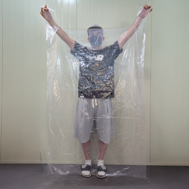 두꺼운 PE 특대형 비닐봉투 300리터 투명 타공 손잡이 110x170x0.05 분리수거 봉투 쓰레기 재활용봉투 이사포장, 50개, 300L