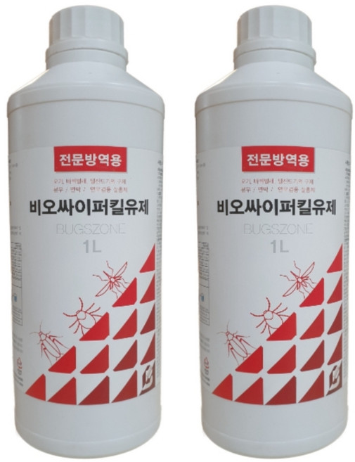 농사친구 싸이퍼킬 1L 2병 축사 농장 파리 모기 진드기 퇴치 약 제충국 퇴치제 분무 연막 겸용 해충 바퀴벌레 개미 돈벌레 권연벌레 지네 나방, 2개