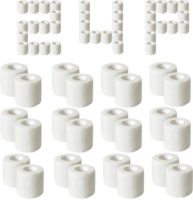 화이트리버 자가점차 붕대 탄력밴드 화이트 5cm, 24개, 1개입