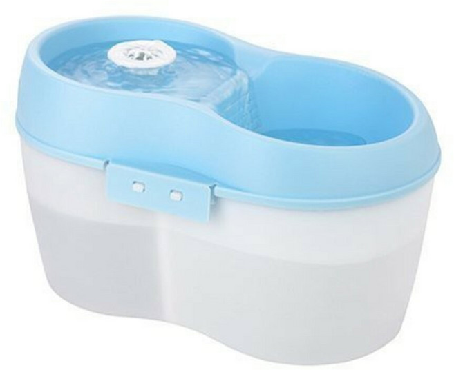 Dog & Cat H2O 有氧濾水機 2L 寵物飲水器, 湖水藍, 1個