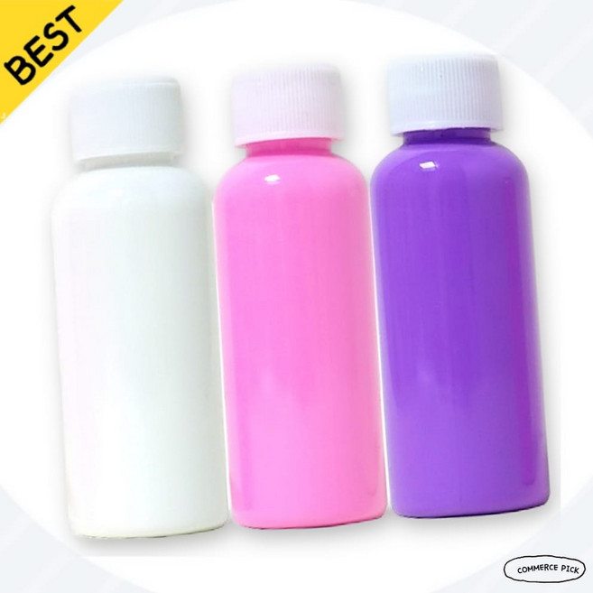 [푸어링B] 키즈맘아트 수용성 물감 흰색 핑크 보라 푸어링 픽앤코501