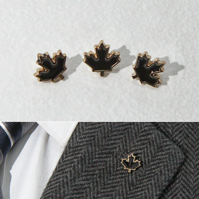 [아재리노] 미니단풍 배지 브로치 정장 뱃지