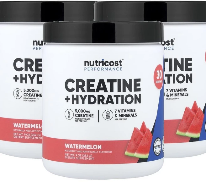 뉴트리코스트 퍼포먼스 크레아틴 플러스 하이드레이션 워터멜론 Nutricost Performance Creatine + Hydration Watermelon 252g - 쿠팡