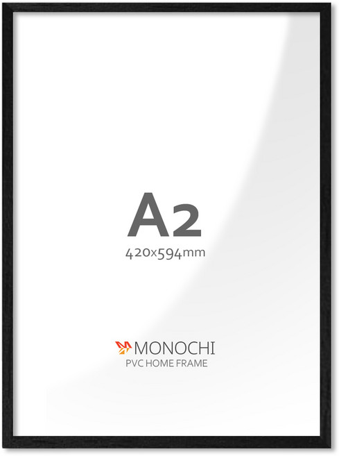 모노치 PVC 프레임 홈 인테리어 액자 A2, 1개, 올블랙