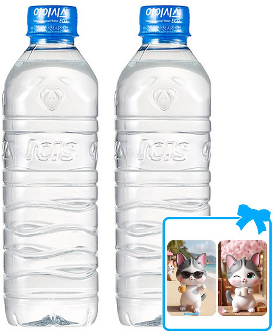 아이시스 업소용 무라벨(+대순이 포토카드 증정), 80개, 500ml