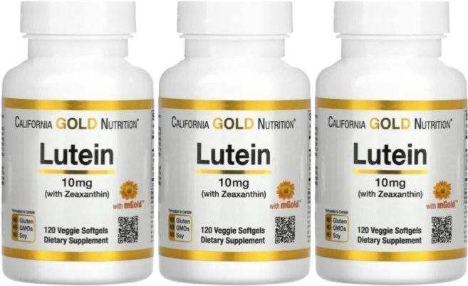 Lutein 루테인 지아잔틴 10mg 베지 소프트젤 캘리포니아골드, 3개, 120정 - 쿠팡