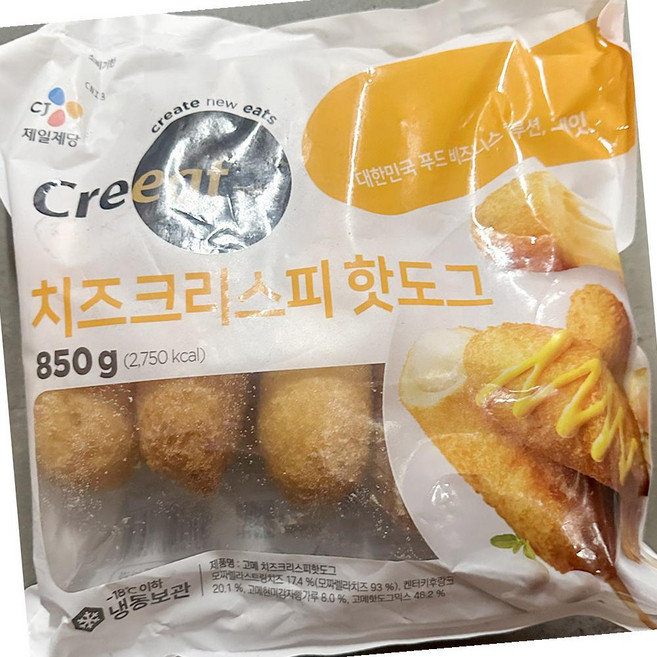 크레잇 치즈핫도그 10개입 850g 분식 치즈 핫도그, 1개