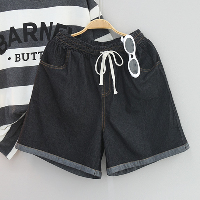 달콩 여성 여름바지 오버핏 청반바지 쿠아오버핏데님반바지