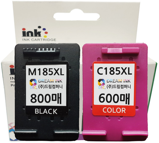 4배대용량 INK- M185 C185 (검정+컬러)XL 세트 삼성 SL-J1680 J1683 J1655 SL-J1770W 1780DW, 1개, M185 C185(검정+칼라)XL 대용량세트