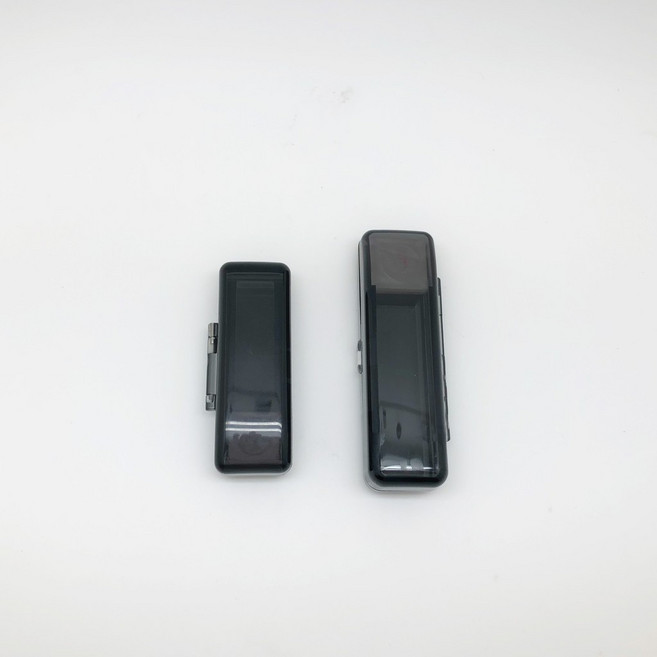 新易 黑水晶印章盒（大/小）印章收納盒 防塵印章盒 辦公桌面收納, 1個, 5分, 黑5分