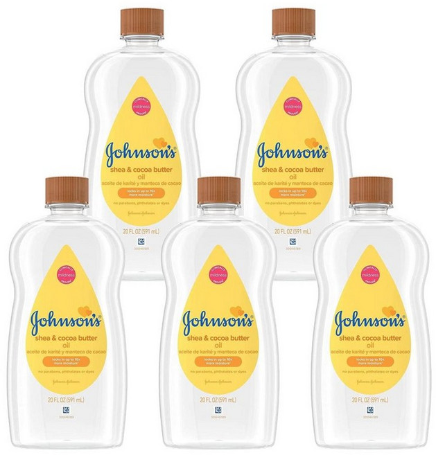 존슨즈 베이비 시어&코코아 버터 오일 591ml, 5개