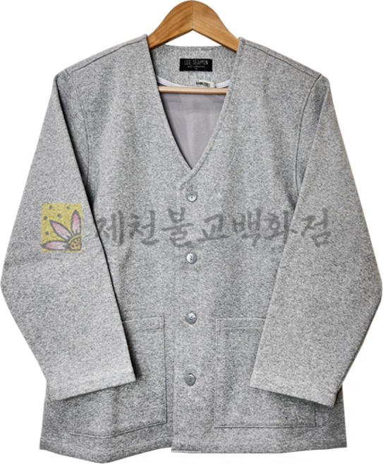 겨울면스님기모가디건-5가지사이즈.환절기가디건 승복 계량한복, M, 1개