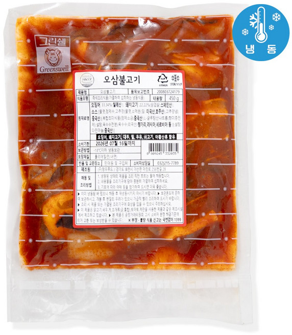 [맛난꼬꼬] 오삼불고기(450g)(냉동), 3개, 450g