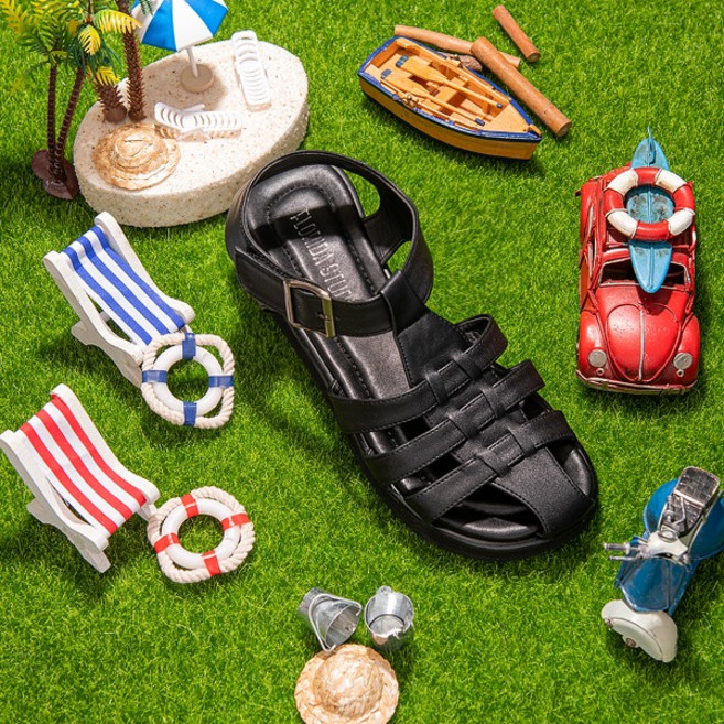 FL1032 펜스테몬 피셔맨 샌들 미드나잇블랙