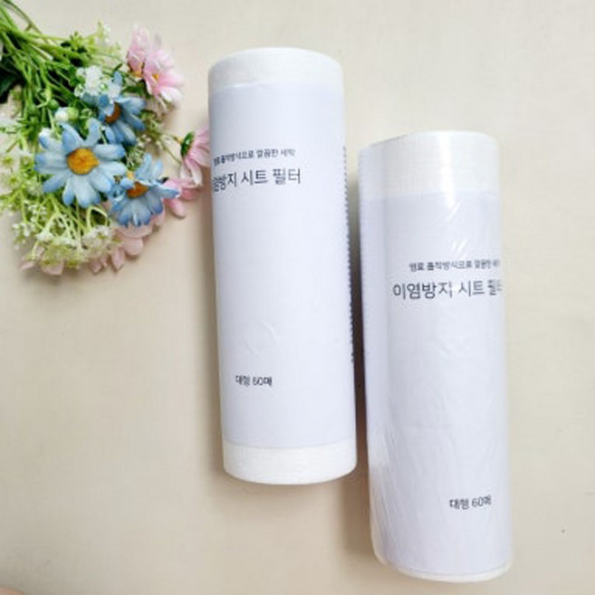 이염방지 시트 세탁 티슈 대형 60매, 화이트, 2개