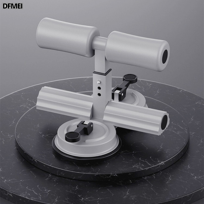 DFMEI 雙吸盤仰臥起坐器輔助器健身器材男女運動家用腹肌訓練器健腹器, 如圖, 雙吸盤灰色