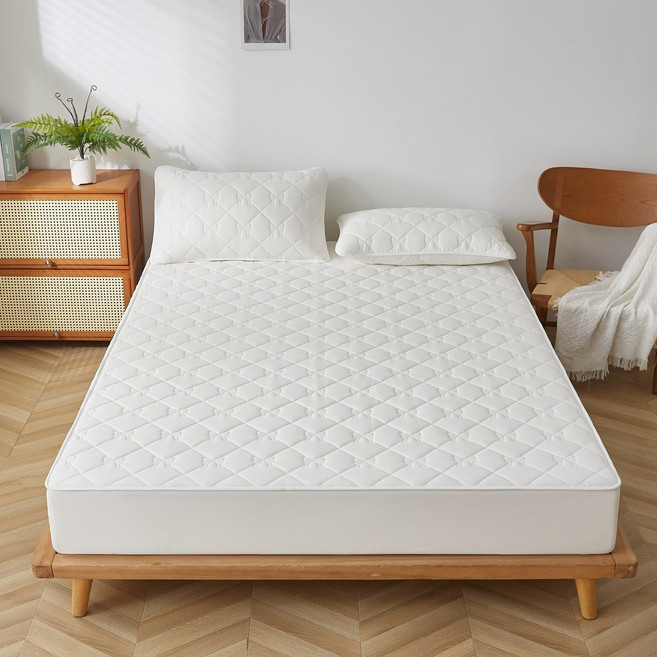 워시드코튼 방수 매트리스커버 완전방수 통기성 미끄럼방지