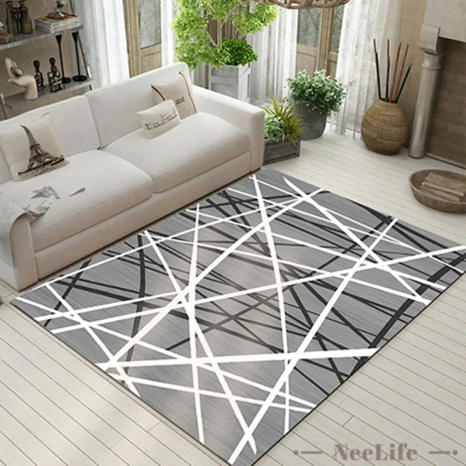 니라이프 북유럽 모던 거실 러그 특대형 사계절 침실 러그, YM009