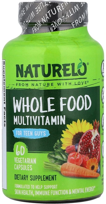 NATURELO 남성용 천연 식품 종합비타민 베지 캡슐 60정 NATURELO (내추렐로), 1개 - 쿠팡