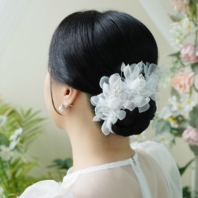 살롱드메리 플루아 웨딩 헤어핀 한복 머리장식