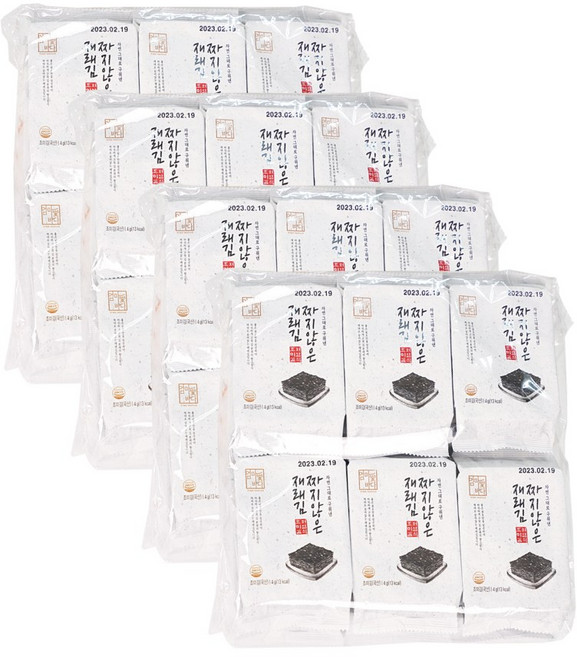 엄마애바다 짜지않은김 저염김 재래김 도시락김 아이반찬 48봉, 48개