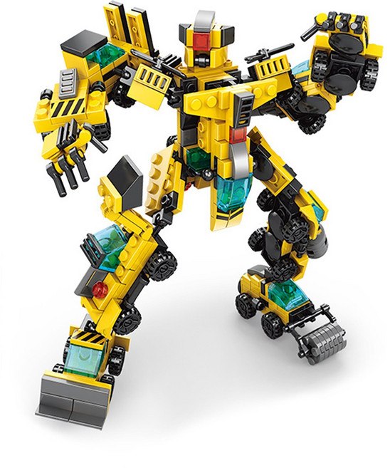 중장비 합체로봇 호환블럭 시리즈 8종 세트, 1개