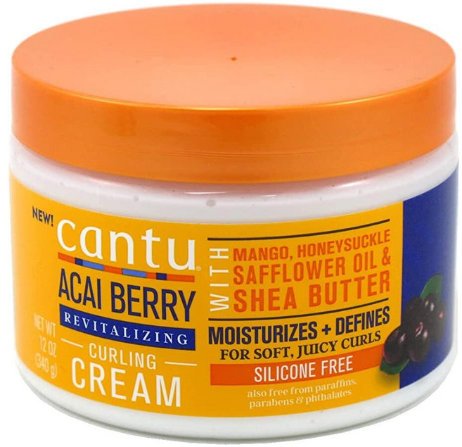 Cantu Acai 베리 컬링 크림 리바이탈라이징 355ml(12온스), 1개, 355ml