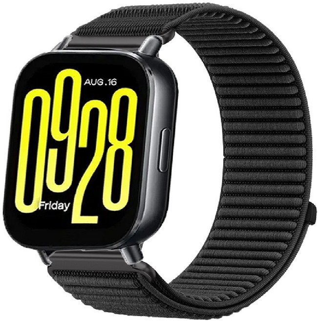 나인식스 샤오미 레드미워치 5 라이트 / 액티브 에어핏 스포츠루프 밴드 스트랩 시계줄, 1개, 스틸블랙