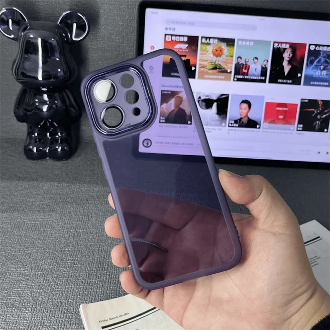 Vivo V70 케이스 TPU 소프트 투명 커버 5G 카메라 보호 충격 방지 범퍼, 01 Vivo V70 5G, 03 보라색
