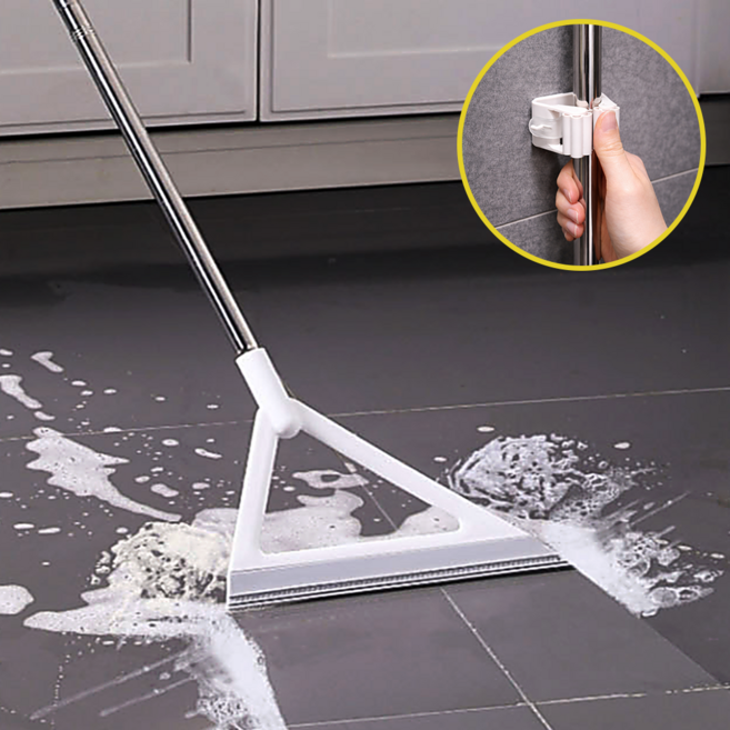 데니브 초밀착 물기 먼지 제거 실리콘 빗자루 스퀴지, 화이트, 1개