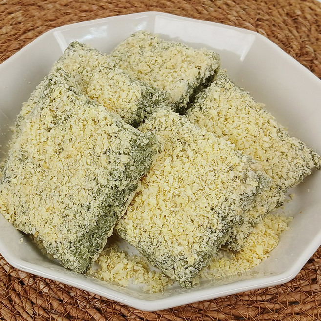 장가손떡 특허받은 쑥시루 떡 해풍 제주 쑥 설기 개별포장 식사 아침 대용 수제 콩고물, 10개, 70g