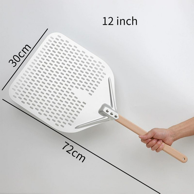 화덕피자 삽 대형 레스토랑 평평한 주방기구 화덕 제빵 15인치 정사각형 알루미늄, 1개, 12인치 펀칭+40cm 30cm A