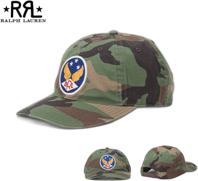 RRL 볼캡 더블알엘 윙드 로고 볼 캡 모자 가먼트 다이드